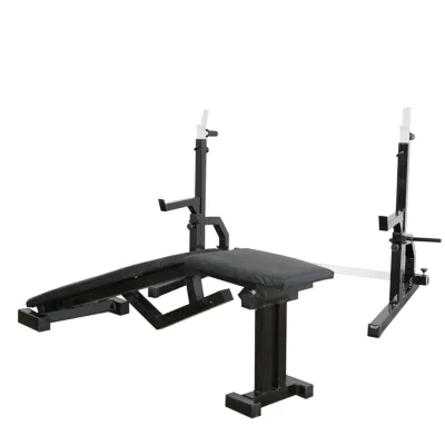 Лавка з від'ємним кутом 40 на 40 мм + Стійки зі страховкою 40 на 40 мм + бруси та штирі під бліни - 3 - Robinzon.ua