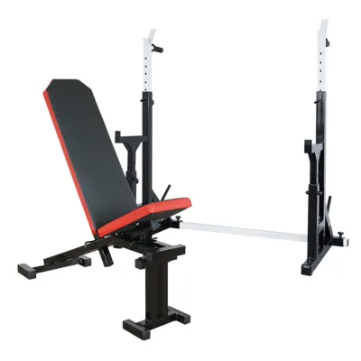 Лавка з від'ємним кутом 40 на 40 мм + Стійки зі страховкою 50 на 50 мм + бруси та штирі під бліни - 1 - Robinzon.ua