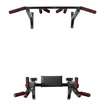 Турник брусья пресс стационарный 3 в 1 KZ-553 Спортивные стенки и турники для дома Черный - 1 - Robinzon.ua