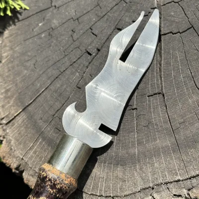 Вилка Mzavod з дерев'яною ручкою для зняття м'яса 280х2мм мармурова - 4 Вилка Mzavod з дерев'яною ручкою для зняття м'яса 280х2мм мармурова - 4 - Robinzon.ua