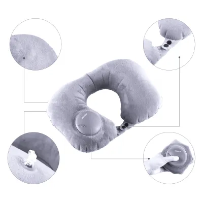 Надувна подушка ROMIX із вбудованою помпою Сіра (RH50GR) - 1 Надувна подушка ROMIX із вбудованою помпою Сіра (RH50GR) - 1 - Robinzon.ua