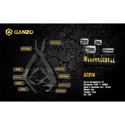 Мультитул Ganzo G201-B (GNZ-G201-B) - 2 Мультитул Ganzo G201-B (GNZ-G201-B) - 2 - Robinzon.ua