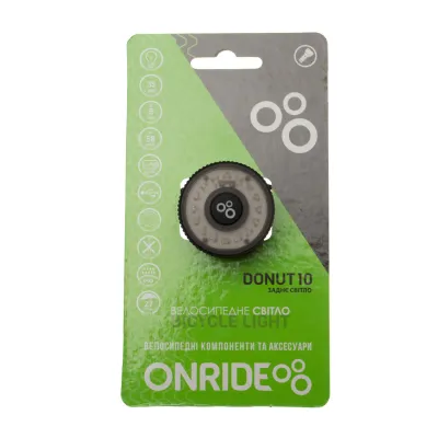 Задній ліхтар ONRIDE Donut 10 USB 10 Lm Чорний - 5 Задній ліхтар ONRIDE Donut 10 USB 10 Lm Чорний - 5 - Robinzon.ua