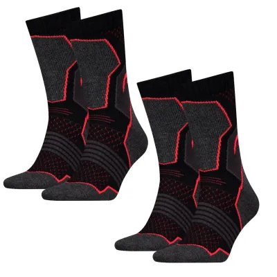 Шкарпетки Head Hiking Crew Unisex 2-pack 35-38 black/red 781001001-232 - 3 - Robinzon.ua