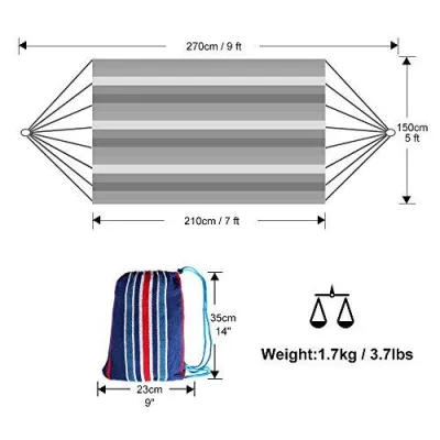 Одномісний гамак Mexico XL Синій 200х100 WCG - 1 Одномісний гамак Mexico XL Синій 200х100 WCG - 1 - Robinzon.ua