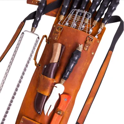 Набор шампуров Gorillas BBQ КОВБОЙ ЗВЕРИ в кожаном чехле - 1 Набор шампуров Gorillas BBQ КОВБОЙ ЗВЕРИ в кожаном чехле - 1 - Robinzon.ua