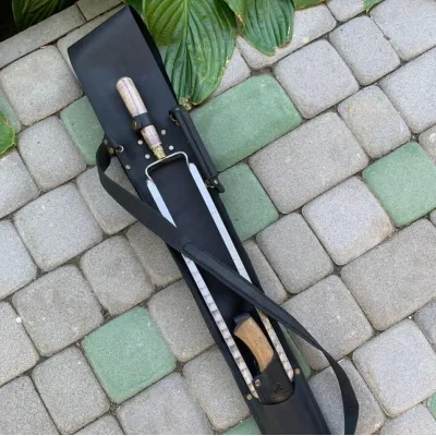 Набор шампуров Gorillas BBQ КАЛЧАН ЧИНГИЗХАН в кожаном чехле - 6 Набор шампуров Gorillas BBQ КАЛЧАН ЧИНГИЗХАН в кожаном чехле - 6 - Robinzon.ua