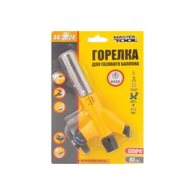 Пальник для газового балона MASTERTOOL "Прометей" з п'єзопідпалом Ø20 мм керамічний захист 1300°С 44-5024 - 1 Пальник для газового балона MASTERTOOL "Прометей" з п'єзопідпалом Ø20 мм керамічний захист 1300°С 44-5024 - 1 - Robinzon.ua