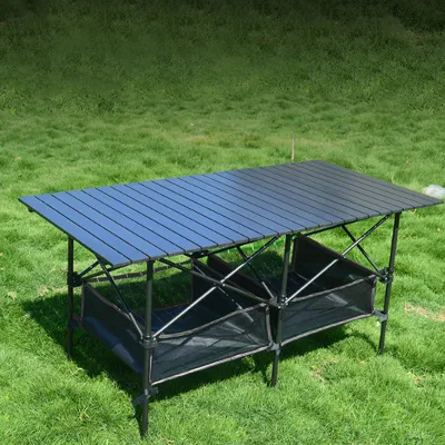 Стіл складаний Lesko S5421 с карманом Чорний (9852-41365) - 3 - Robinzon.ua