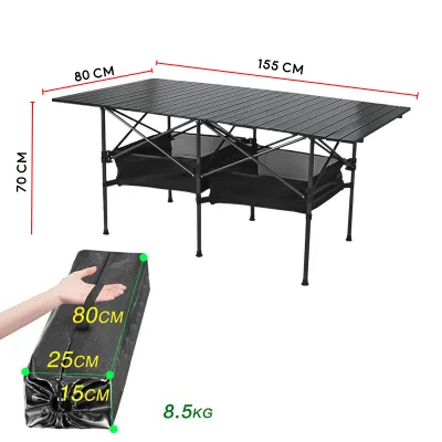 Стол складной Lesko S5421 153*80*70 с карманом туристический - 2 Стол складной Lesko S5421 153*80*70 с карманом туристический - 2 - Robinzon.ua