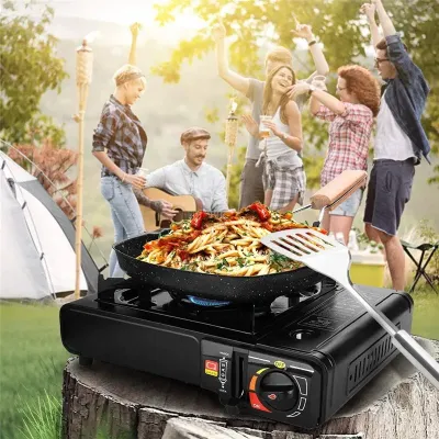 Портативная туристическая газовая плита с пьезоподжигом Happy Home Одноконфорочная (BDZ-155) - 4 Портативная туристическая газовая плита с пьезоподжигом Happy Home Одноконфорочная (BDZ-155) - 4 - Robinzon.ua