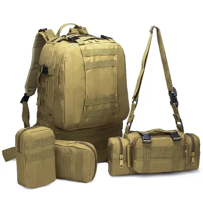 Рюкзак тактический +3 подсумка Aokali Outdoor B08 75L Sand (5367-45698) - 2 - Robinzon.ua