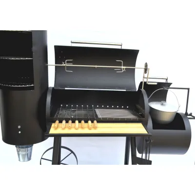 Модульний коптильний комплекс Троян Преміум 14 шампурів вертлюг казан з підвісом - 5 Модульний коптильний комплекс Троян Преміум 14 шампурів вертлюг казан з підвісом - 5 - Robinzon.ua