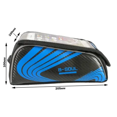 Сумка на раму B-Soul BAO-001 для смарфонов Черно-синяя - 3 - Robinzon.ua