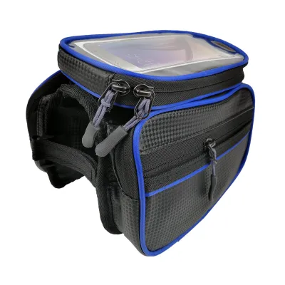 Сумка на раму B-Soul BAO-003 для смартфонов Черно-синяя - 2 - Robinzon.ua