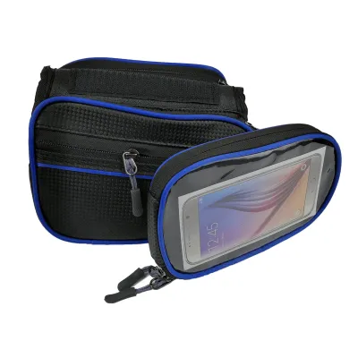 Сумка на раму B-Soul BAO-003 для смартфонов Черно-синяя - 3 - Robinzon.ua