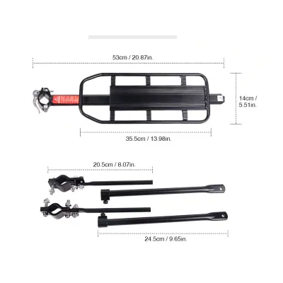 Велосипедный багажник 20-29'' алюминиевый Feel Fit черный - 4 - Robinzon.ua