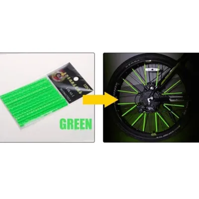 Светоотражающие накладки на спицы Feel Fit зеленые - 2 - Robinzon.ua
