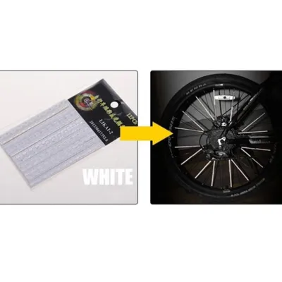 Светоотражающие накладки на спицы Feel Fit белые - 2 - Robinzon.ua