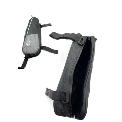 Велосипедная сумка под раму со светоотражающей полоской B-Soul Черно-серый - 2 - Robinzon.ua