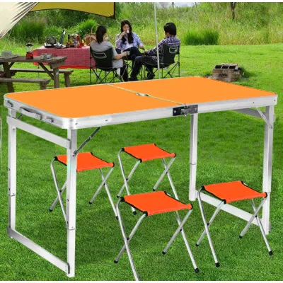 Складной туристический стол и 4 складных стула Easy Campi Оранжевый + Гамак подвесной Красный - 2 Складной туристический стол и 4 складных стула Easy Campi Оранжевый + Гамак подвесной Красный - 2 - Robinzon.ua