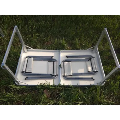 Розкладний стіл із парасолькою Easy Campi 1.8м для пікніка зі стільцями посилений складний стіл та 4 стільці Зелений+Мангал - 7 - Robinzon.ua