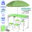 Комплект туристичний Розкладний стіл з парасолькою 1.8м для пікніка зі стільцями посилений складний стіл та 4 стільці Easy Campi Зелений - 1 - Robinzon.ua