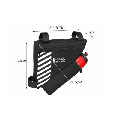 Сумка на раму треуголка B-Soul с флягодержателем BAO-009 Черный - 1 Сумка на раму треуголка B-Soul с флягодержателем BAO-009 Черный - 1 - Robinzon.ua