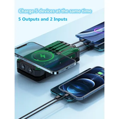 УМБ-павербанк SolarTank-20000 mAh сонячні панеллі 6 шт кемпінговий ліхтар водонепроникний - 4 УМБ-павербанк SolarTank-20000 mAh сонячні панеллі 6 шт кемпінговий ліхтар водонепроникний - 4 - Robinzon.ua