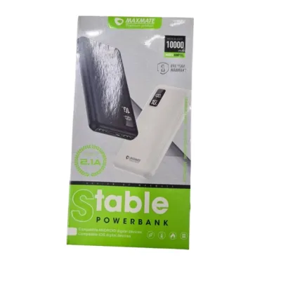 Повербанк Maxmate 10000mAh MMP10L з індикатором Чорний - 2 Повербанк Maxmate 10000mAh MMP10L з індикатором Чорний - 2 - Robinzon.ua