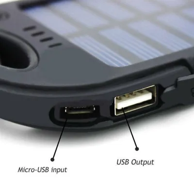 Power Bank Solar A50 + фонарь 12 LED с солнечной панелью 5000 mAh Черный (A50) - 6 Power Bank Solar A50 + фонарь 12 LED с солнечной панелью 5000 mAh Черный (A50) - 6 - Robinzon.ua