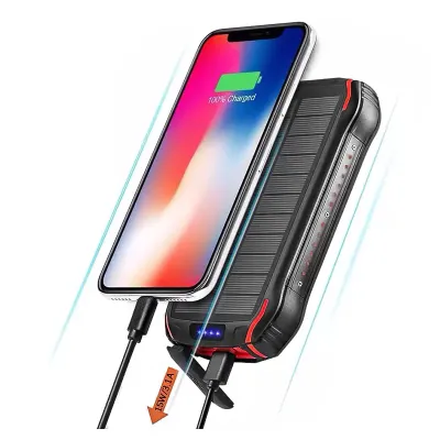 Повербанк Xionel i26w 20000mA УМБ Power Bank Black + Orange с солнечной батареей и фонариком - 5 Повербанк Xionel i26w 20000mA УМБ Power Bank Black + Orange с солнечной батареей и фонариком - 5 - Robinzon.ua