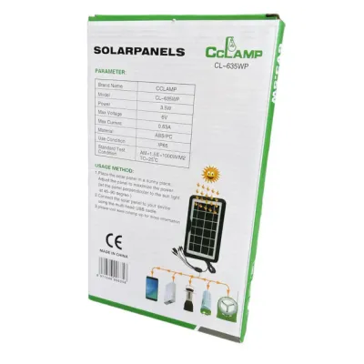 Солнечное зарядное устройство CCLAMP CL-635 6V 3.5W Black (3_03086) - 7 Солнечное зарядное устройство CCLAMP CL-635 6V 3.5W Black (3_03086) - 7 - Robinzon.ua