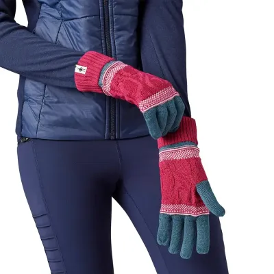 Рукавички Smartwool Popcorn Cable Glove, Prussian Blue (SW SW011470.D17) - 1 - Robinzon.ua
