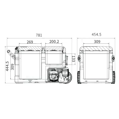 Компрессорный автохолодильник Alpicool TGBSW35 (LG). 38 литров. Двухкамерный. До -20℃. (12, 24, 220 вольт) - 6 - Robinzon.ua