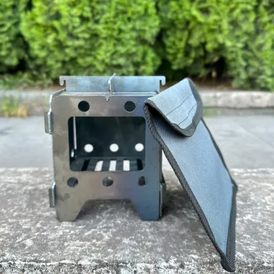 Піч-трісочниця Mzavod 13.5х13.5х15см 2мм мала з чохлом - 1 - Robinzon.ua