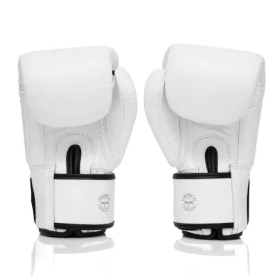 Боксерські рукавиці Fairtex BGV1-ONE (натуральна шкіра) White 10 унцій - 2 - Robinzon.ua