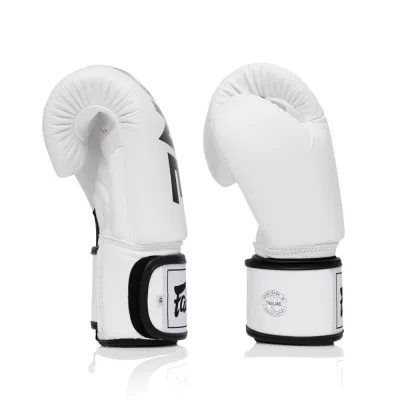 Боксерські рукавиці Fairtex BGV1-ONE (натуральна шкіра) White 10 унцій - 3 - Robinzon.ua