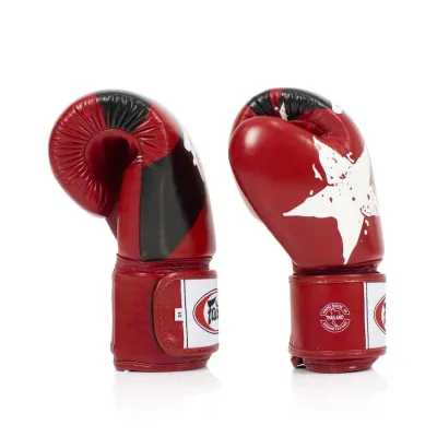 Боксерские перчатки Fairtex BGV1 Nation Print Red 10 унций - 3 - Robinzon.ua