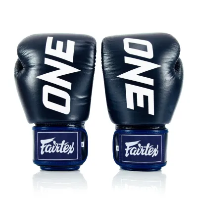 Боксерські рукавиці Fairtex BGV1-ONE (натуральна шкіра) Blue 10 унцій - 1 - Robinzon.ua