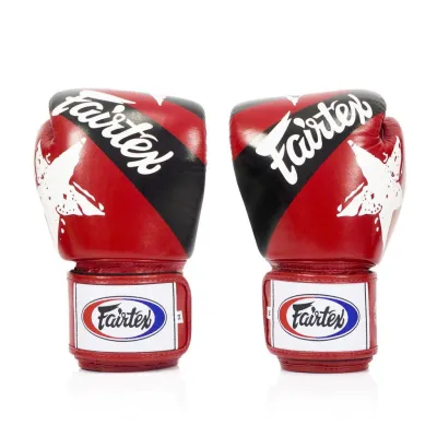 Боксерские перчатки Fairtex BGV1 Nation Print Red 14 унций - 1 - Robinzon.ua