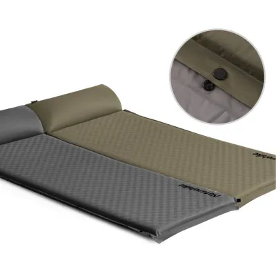 Килимок самонадувний одномісний з подушкою Naturehike CNK2300DZ014, 60мм, темно-зелений - 1 - Robinzon.ua