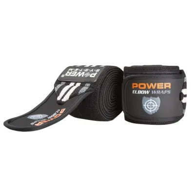 Эластичные бинты на локоть Power System PS-3600 Elbow Wraps Grey/Black (пара) - 1 - Robinzon.ua