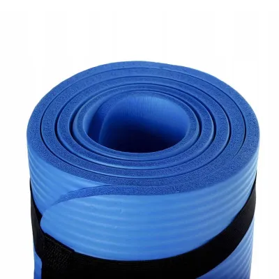 Коврик для йоги и фитнеса Power System PS-4017 NBR Fitness Yoga Mat Plus Blue (180х61х1) - 6 - Robinzon.ua
