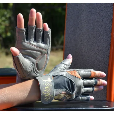 Перчатки для фитнеса и тяжелой атлетики MadMax MFG-921 Voodoo Light grey/orange M - 6 - Robinzon.ua