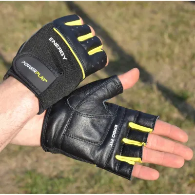 Рукавички для фітнесу та важкої атлетики PowerPlay 9058 Energy чорно-жовті L - 6 - Robinzon.ua