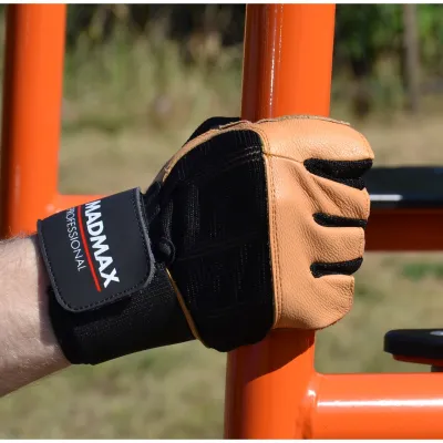 Перчатки для фитнеса и тяжелой атлетики MadMax MFG-269 Professional Brown S - 4 - Robinzon.ua