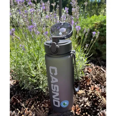 Пляшка для води CASNO 850 мл KXN-1183 Сіра + металевий вінчик - 5 - Robinzon.ua