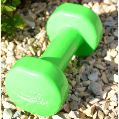 Гантель вінілова PowerPlay 1,5 кг. PP_4103 Зелена (1шт.) - 4 - Robinzon.ua