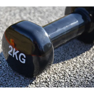 Гантель вінілова PowerPlay 2 кг. PP_4121 Чорна (1шт.) - 6 - Robinzon.ua